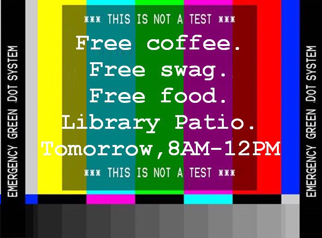 GreenDotLeo's tweet photo. Need a little break from studying? Stop by the library 📚 patio tomorrow and get a fresh mug for finals! ☕️  #GreenDotLeo 🐾 #mysaintleo https://t.co/8GmFQUywb6