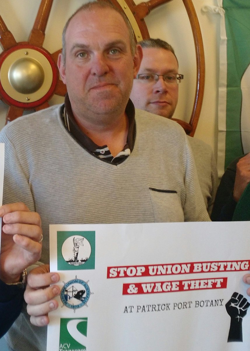 ACV_Maritime's tweet photo. #defendpatrickdockers ✊
#Stop #UnionBusting &amp; #WageTheft at #PatrickPort #Botany
@MaritimeUnionAU @ITFglobalunion @IDC_Dockers @ITFDockers https://t.co/GLOPoUhuzh