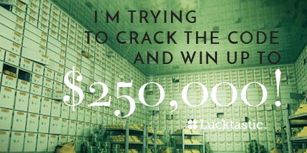 DayFound's tweet image. Join me to score big - up to $250,000 in The Heist! lucktastic.com/twShareFunnel