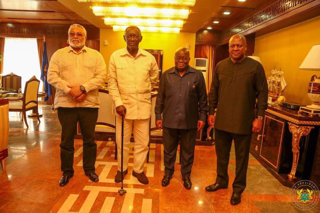 NAkufoAddo's tweet photo. Photos from my meeting with the former Presidents of the Republic to seek their views on some measures my administration intends to take. https://t.co/2e35e4YgHo
