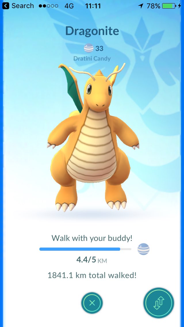 Titchmate's tweet photo. @PokemonGOHubNet  You think this could be a record for distance with my bud?? https://t.co/mNobG5fXQ1