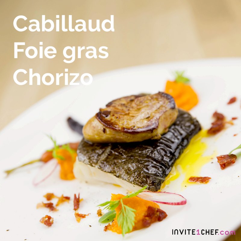 invite1chef's tweet photo. #Terre&mer cabillaud, foie gras et chorizo du #chef https://t.co/yu8PU8aNc0
#chefadomicile #Invite1chef #food #gastronomie #miam #yummy https://t.co/uNOJ90yEun