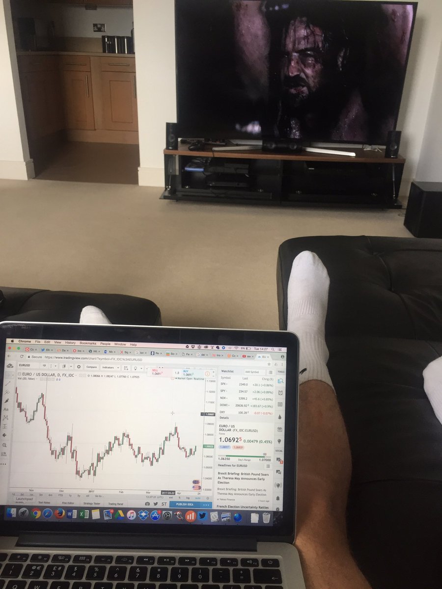 Chilled day, trading and catching up on #spartacus
