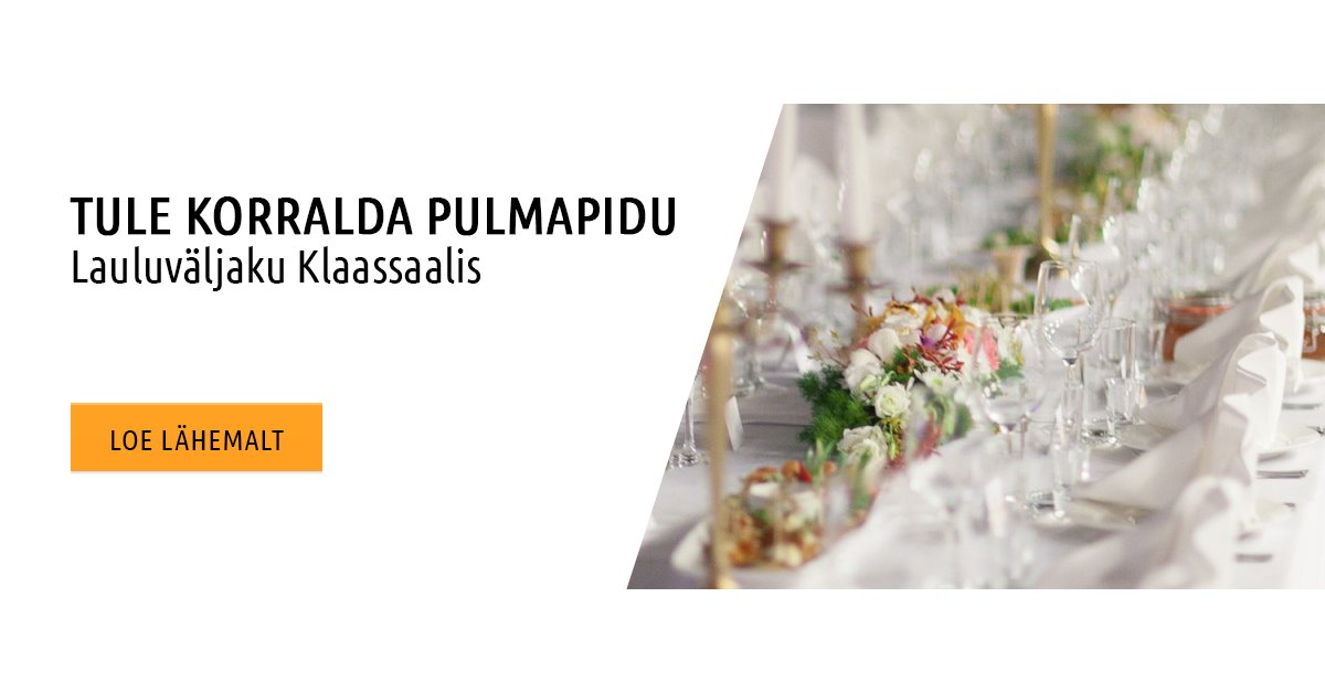 Otsid avarat, valgusküllast ning hea asukohaga ruumi, kus korraldada pulmapidu?  Tule Lauluväljaku Klaassaali kaema! ow.ly/lf0p30aWIEv
