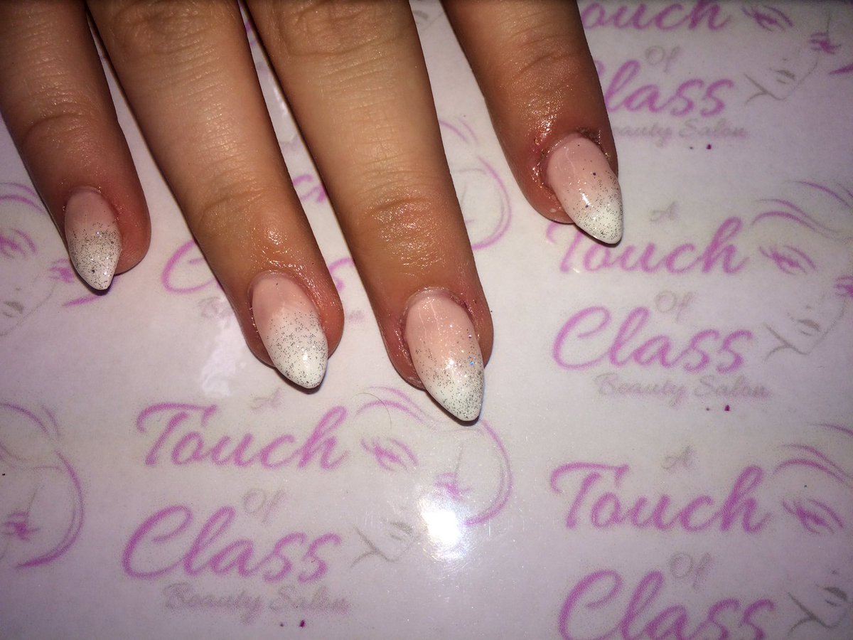 A Touch Of Class Pa Twitter Acrylic Nail Extensions With Baby Boomer Gel Polish And Added Babyboomernails Gel Gel2 Almondnails