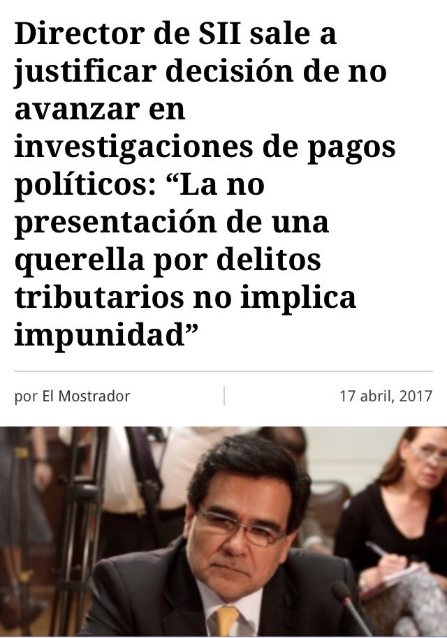 mjossandon's tweet photo. Discrepo.Es impunidad con todas sus letras. El SII perdona la vida a políticos y empresas vinculadas a ellos, pero hace zumbar a gente común https://t.co/R8gjeASktw