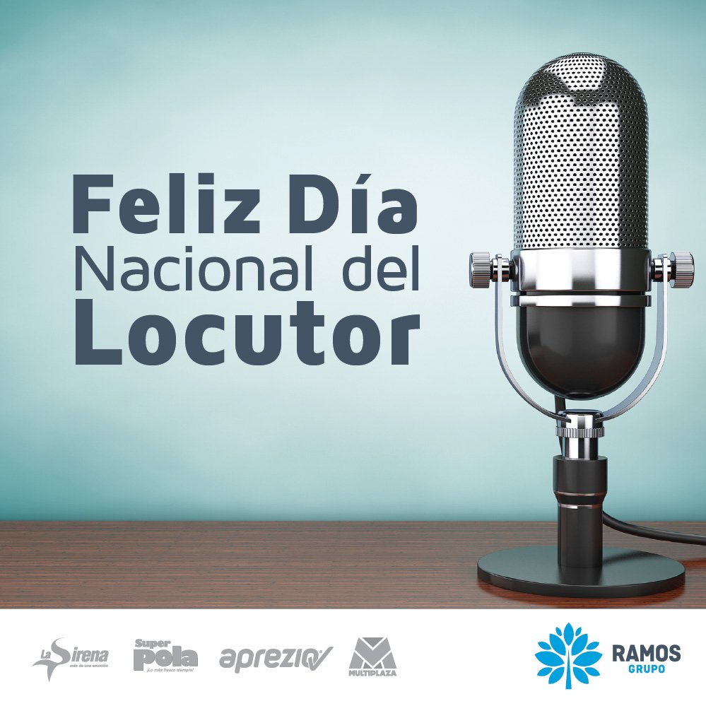 gruporamosrd's tweet photo. Felicitamos a los profesionales del micrófono en su día, quienes con su voz nos llenan de alegría y conocimiento. #DiaDelLocutor https://t.co/8Ixqt1RioE