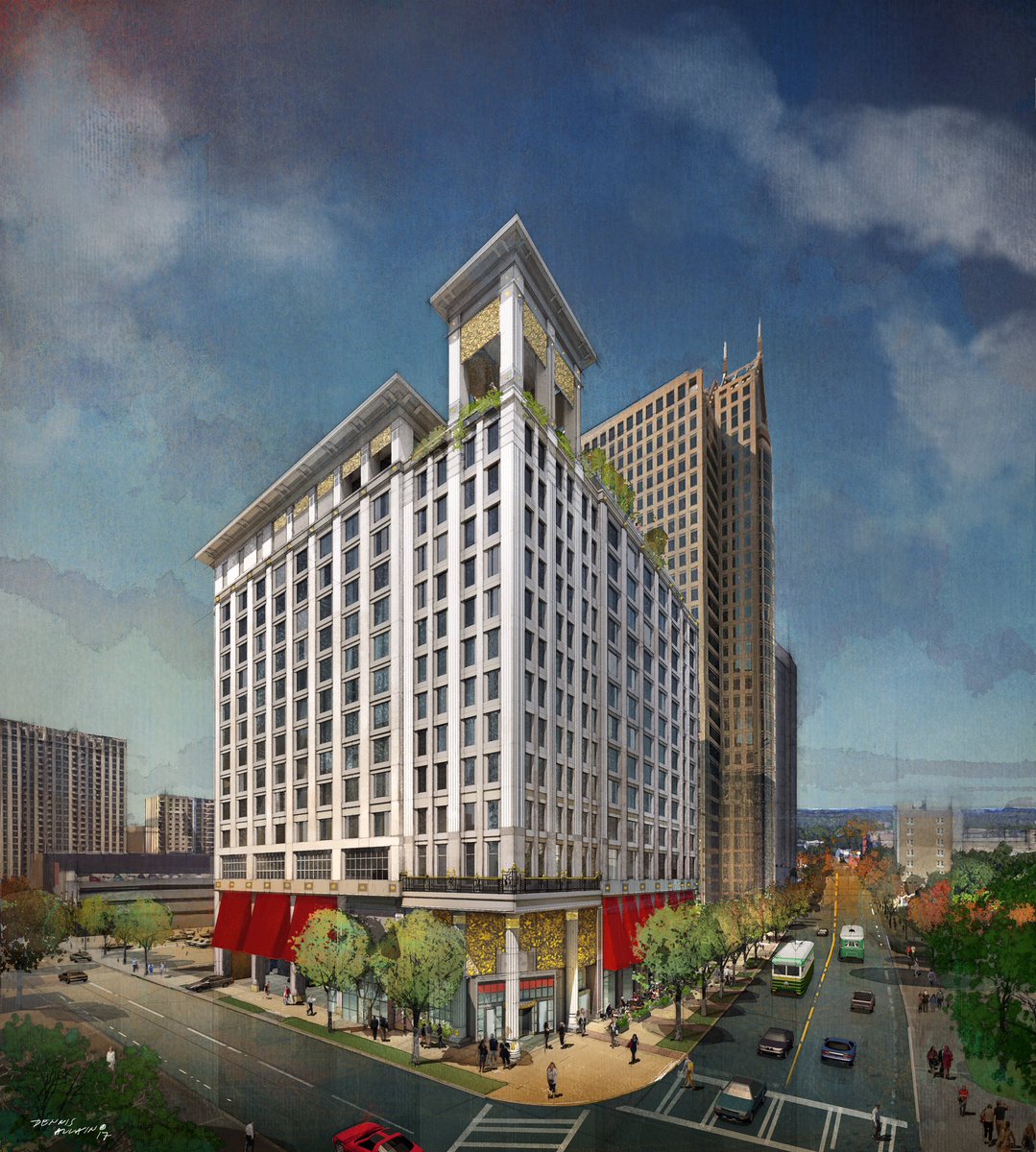 A Grand Bohemian hotel is coming to uptown Charlotte: 15 floors, 254 rooms, rooftop bar &amp; lounge, as well as a bistro &amp; art gallery.