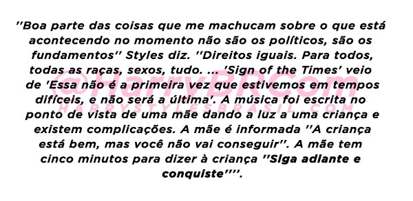 harrysbrasil's tweet photo. 📝 | Harry falando sobre o significado do seu single ''Sign of the Times'' para a Rolling Stone: https://t.co/vkhKPHOskc