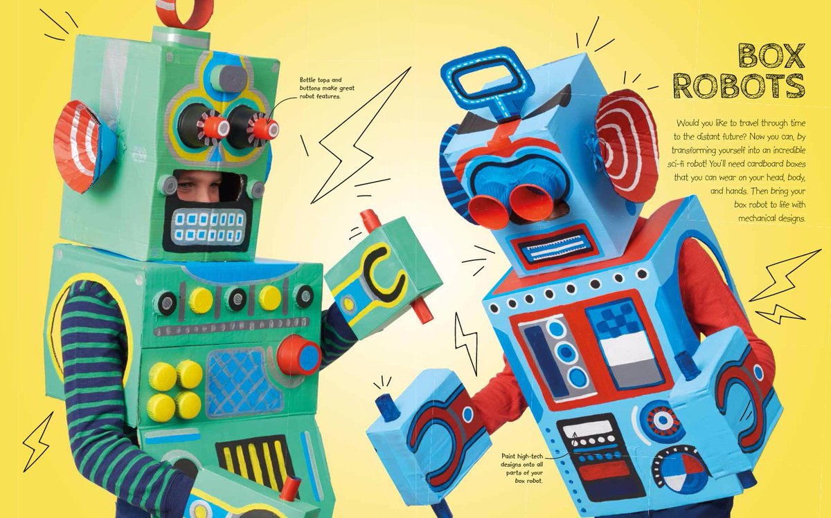 dkpublishing's tweet photo. Learn how to make these #cardboard #robots from our new book #OutoftheBox: https://t.co/KgNZ2npWkD #dkmaker #upcycle #DIYcrafts #STEAM https://t.co/h9gDtQYNFL