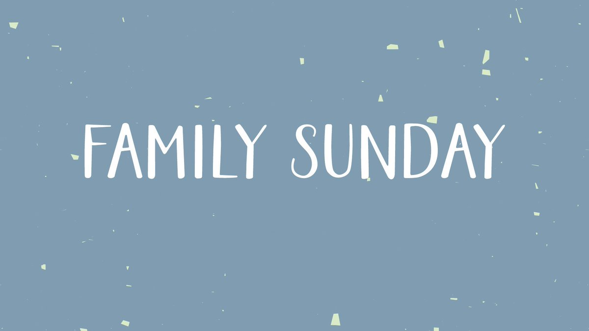 Join us Sunday, April 30th for Family Sunday! We will have a fun filled service for the entire family. Hope to see you there!