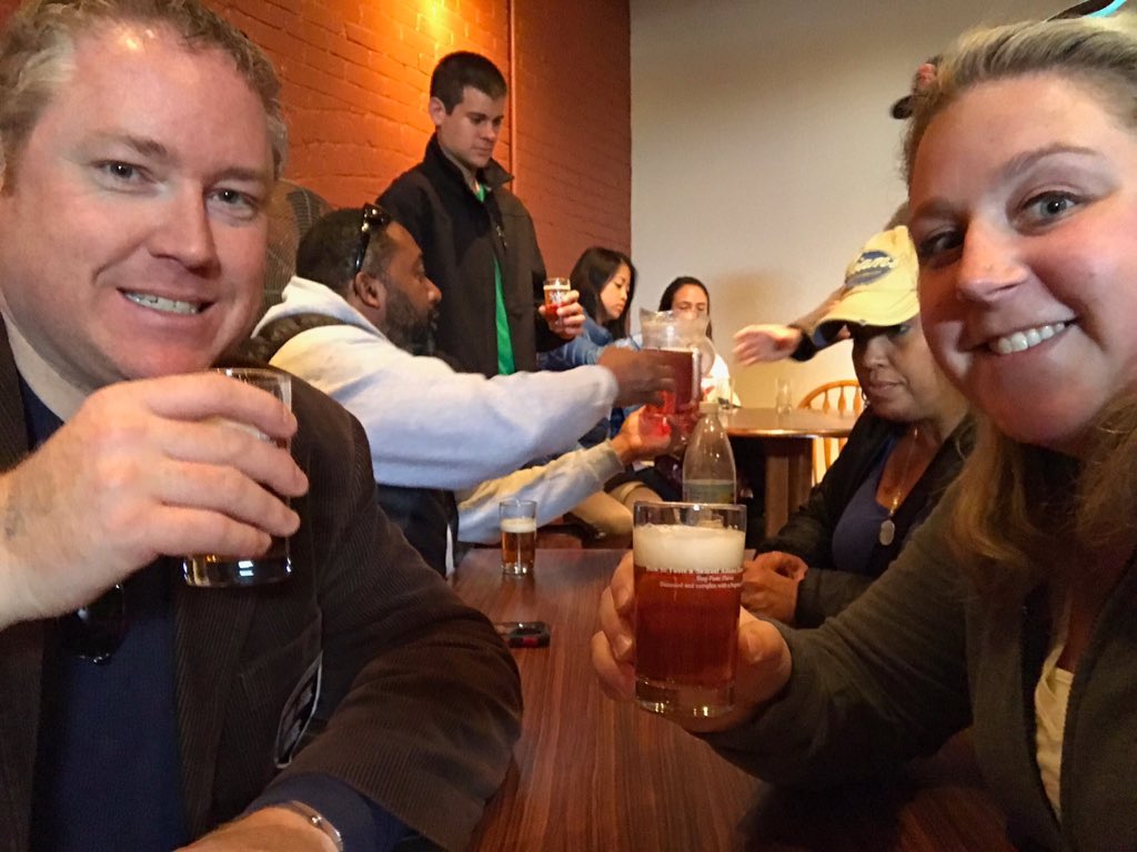BeauMiller14's tweet photo. Boston enjoying some San Adams at the brewery!! https://t.co/djcLdyyQDK