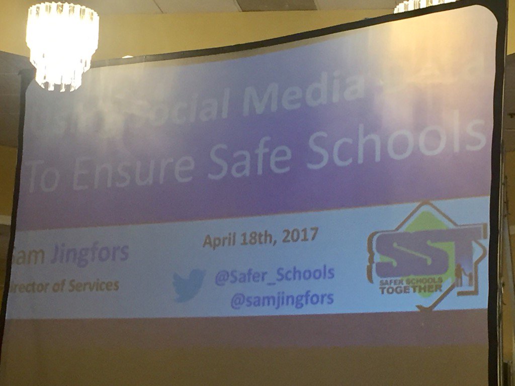 sckoolguy's tweet photo. #samjingfor talks #socialmedia here #schoolsafetyconference today thanks providers It's a toughtopic #that'srequired https://t.co/AKeZhwNHND