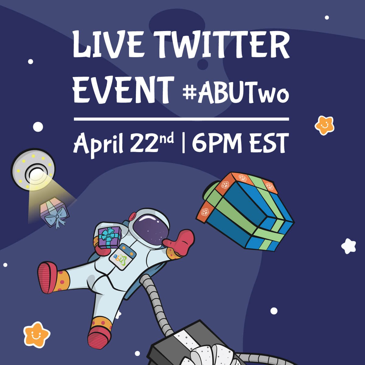 ABUDiapers's tweet photo. ABU is Turning 2! Live Twitter event April 22nd | 6PM EST #ABUTwo - More Info: https://t.co/yhU81MBHUv https://t.co/pgJRL7vvwK