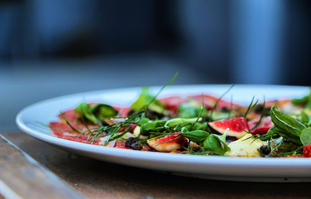 Basil bits + fennel fronds make our new Carpaccio look so green and inviting. // Come dine with us from 5pm MON - SAT. #PortlandVariety