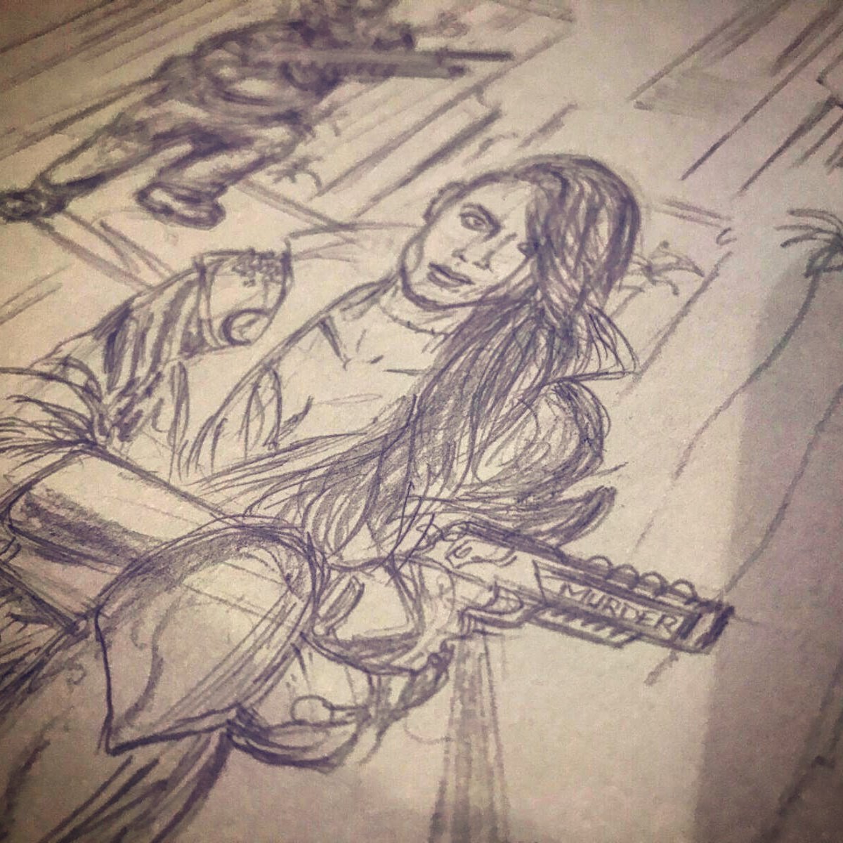 HorrorGuerrero's tweet photo. Something very CHINGON is coming...
#staytuned amigos 💀❤
#Lamuñecadelterror #latina #pencilsketch #guapa #deadlinemiami https://t.co/qBxuLyzcSd