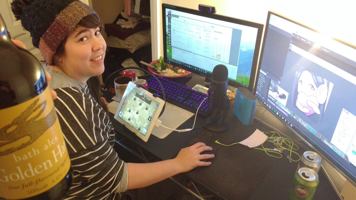 Starting to look like a proper setup! #michype Streaming some <a href="/clash_cup/">Clash Cup</a> and drinking some Golden Hare. twitch.tv/heybaegel