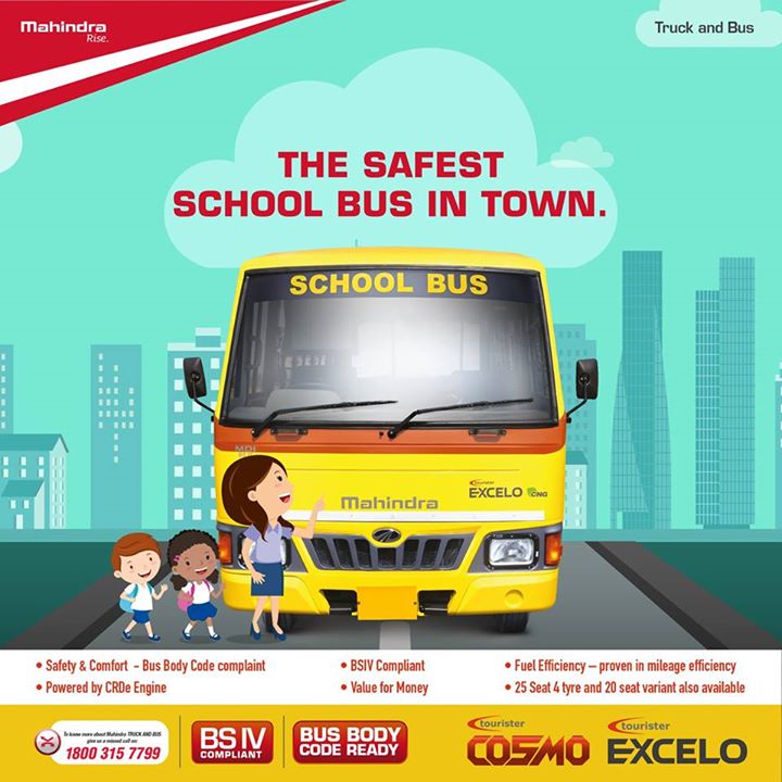 Sandeep251210's tweet image. Buses from Mahindra promise only the best-in-class safety and #Excelo is no different #BSIV #BusCode Compliant facebook.com/OKisnolongerOK…