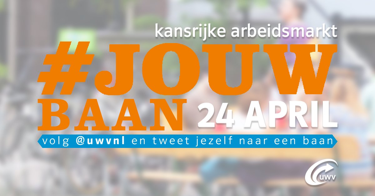 UWVnl's tweet image. Werkgevers en werkzoekenden ontmoeten elkaar op Twitter. Doe mee onder de #jouwbaan  en tweet jezelf naar een baan!
