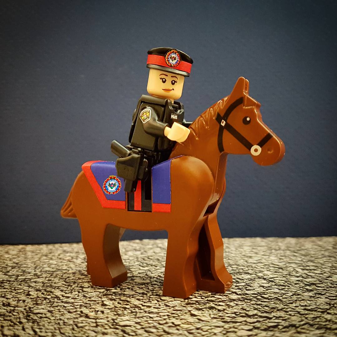 Today, <a href="/SouthSimcoePS/">South Simcoe Police</a> will debut their mounted unit. Of course we're happy to add the mounted unit to the Lego force as well. 🐎 #LEGO