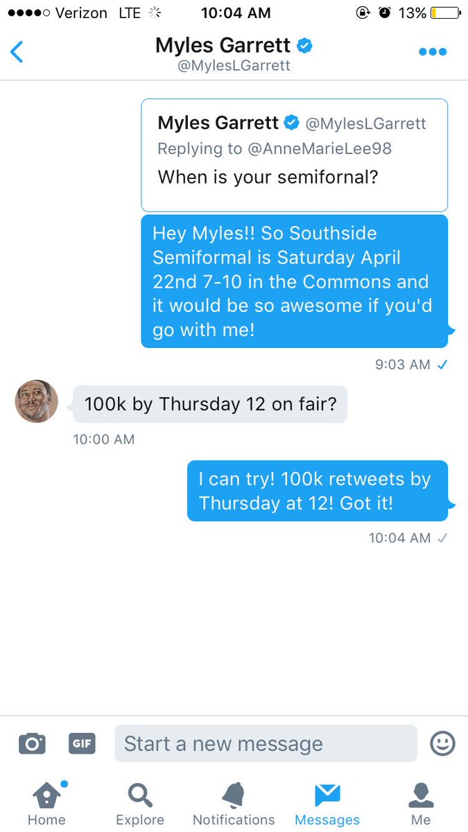 AnneMarieLee98's tweet photo. Y'all help me take @MylesLGarrett to Semiformal!! REWTEET!!! https://t.co/rE21judHhh