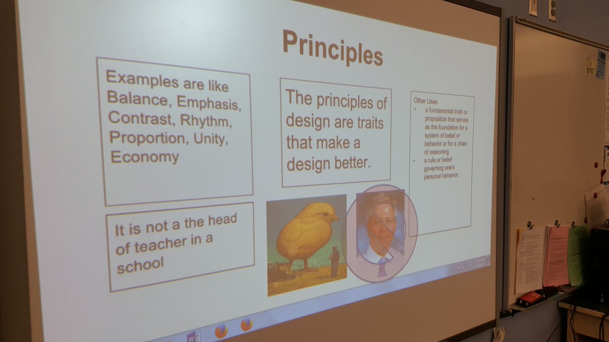 Ms_Brawner's tweet photo. Student-made virtual word wall: principles of design, not princiPALS of design! @DrPasiYHS @YorktownHS @kcostarAPS #Engineering1 #CTE https://t.co/Eb1W9zKz0X