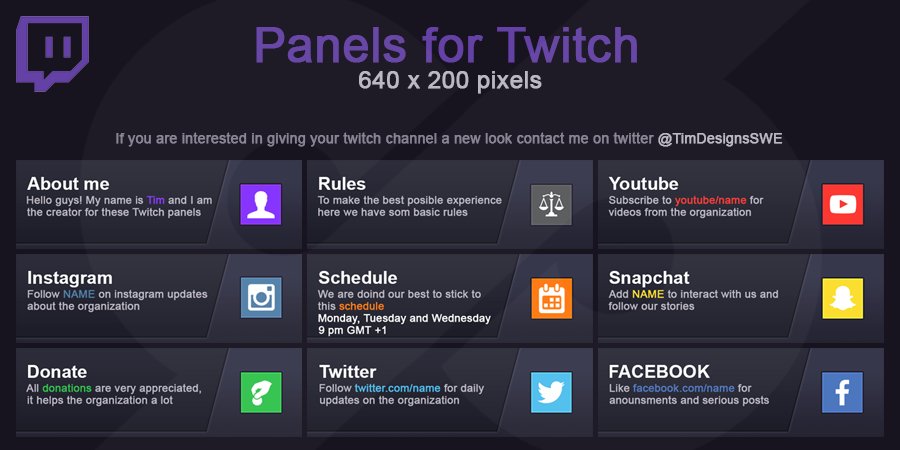 TimDesignsSWE's tweet image. How needs a new look for their Twitch channel?😎🎨 Retweet are very appreciated!😇