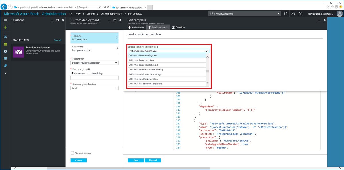 Darmour_MSFT's tweet photo. We have added a number of new #AzureStack #QuickStart templates in TP3Refresh. Make sure you try the #VMScaleSet templates
Thx @anjayajodha https://t.co/U6kkZuVaSb