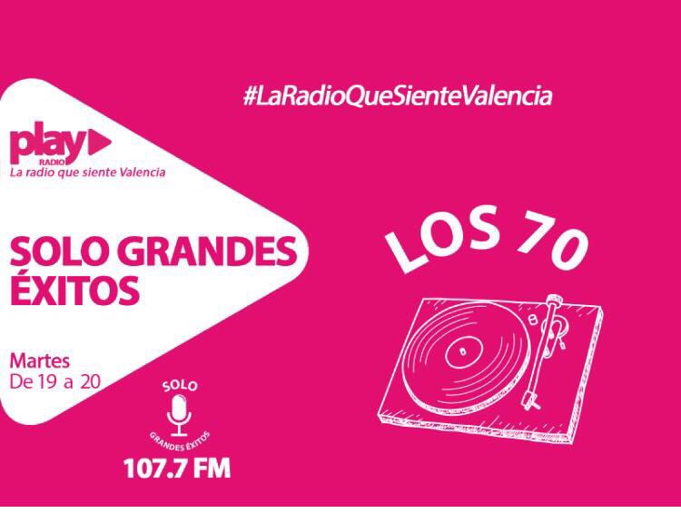 playradiovlc's tweet image. A partir de las 19h prepárate para disfrutar con nuestra gran selección de #SoloGrandesÉxitos de #Los70