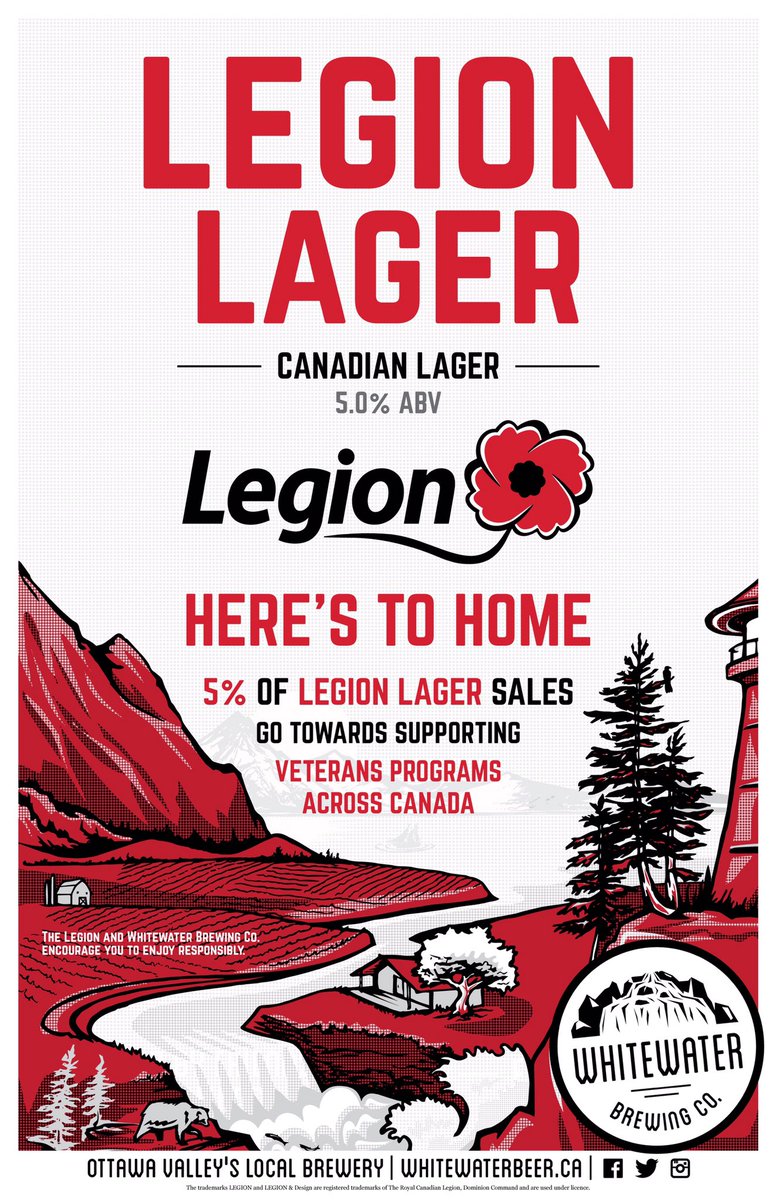 We are proud to join forces w/ <a href="/RoyalCdnLegion/">The Royal Canadian Legion</a> to produce a new craft beer helping raise awareness &amp; funds for Legion programs for Veterans
