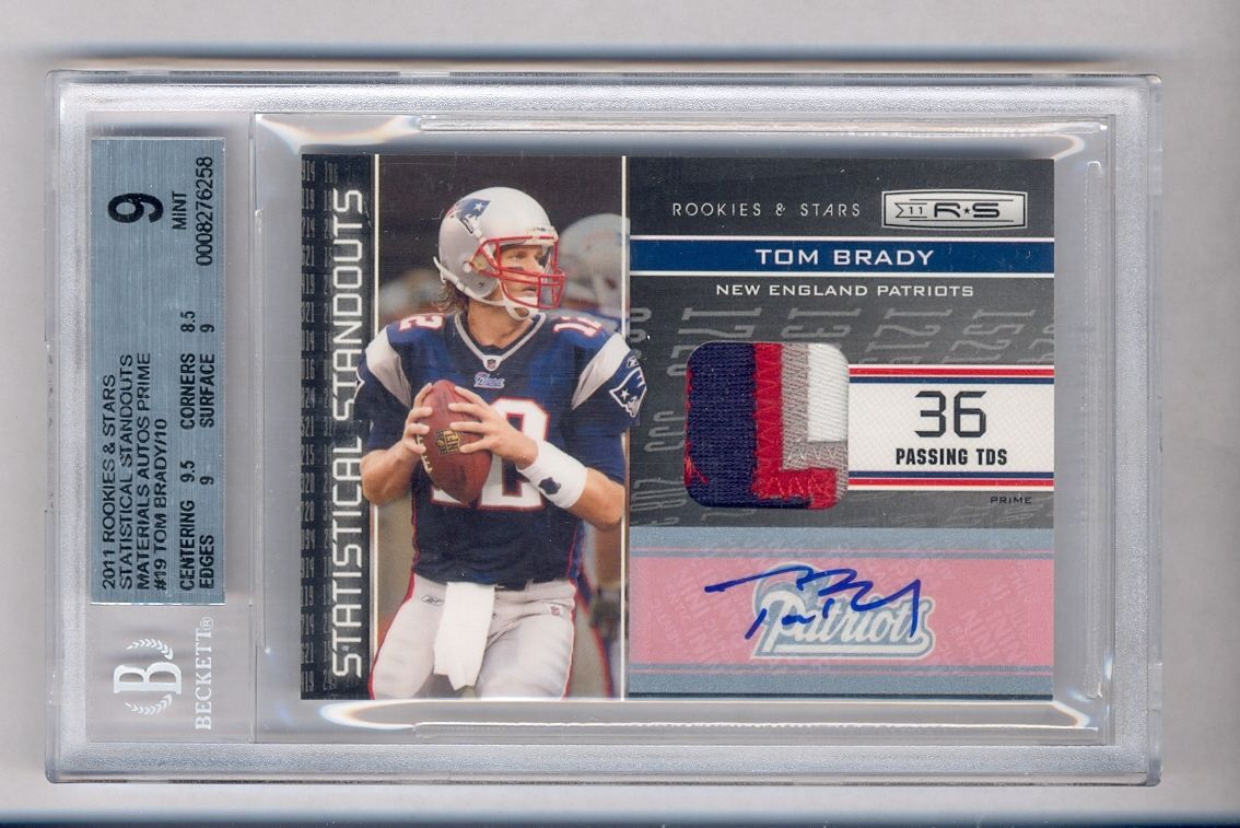 #TomBrady #Autograph TOM BRADY 2011 PANINI ROOKIES & STARS 4 COLOR PATCH AUTO #8/10 BGS 9 10 PATRIOTS dlvr.it/NwQ7dH #NFL #Sports