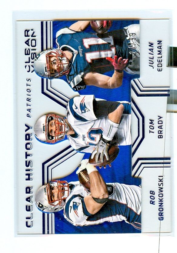 #TomBrady #Fans 2016 Panini Clear Vision Rob Gronkowski, Tom Brady, Julian Edelman,Clear History dlvr.it/NwQ9KZ #Patriots #Deals