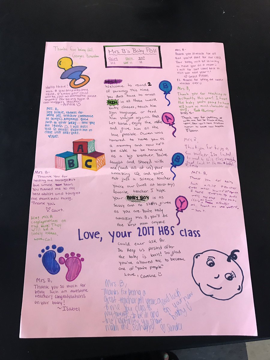 SDEBioMed's tweet photo. When your students throw you a surprise baby shower! With onesie decorating and all! #BEExcellence #showeringbabyB https://t.co/nuzit4foW9