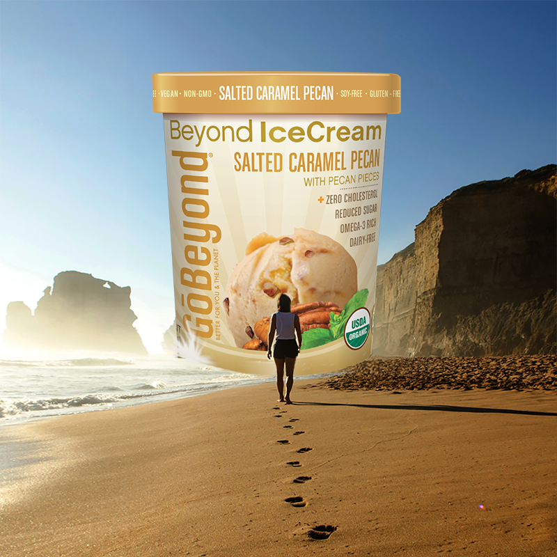 GoBeyondFoods's tweet photo. Salted Caramel Pecan vegan ice cream from GoBeyond Foods. #Reducedsugar #Omega3 #Plantbased #GoBeyondFoods https://t.co/9wDVuJ1PM8