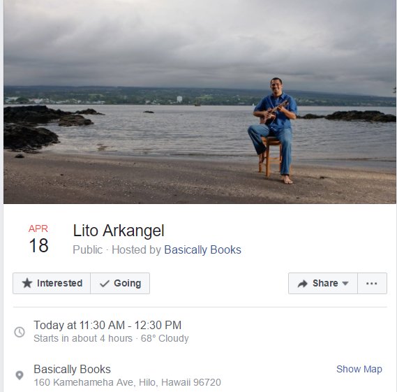 Hawaii, music and books.  This is paradise. #BasicallyBooks #Islandwideenjoymenthilo