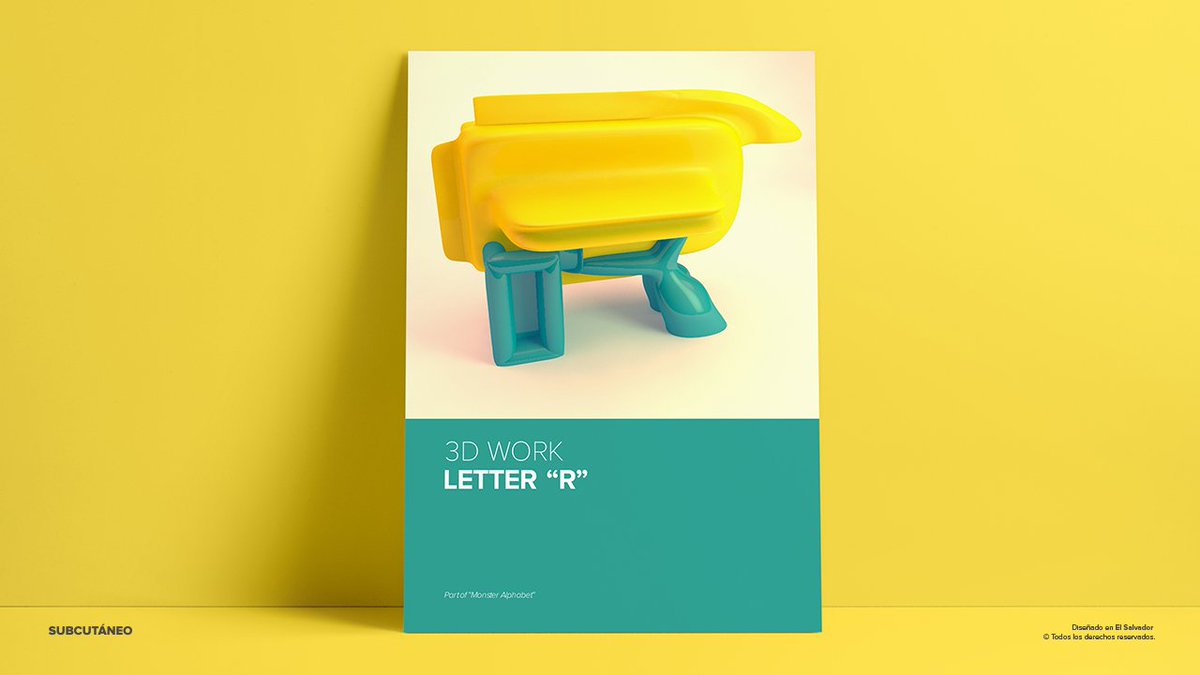 Subcutaneo's tweet photo. Proyecto #3D – Letra "R" #typography https://t.co/EHKpEIpaQY