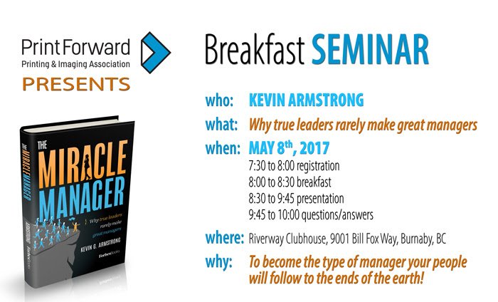 PrintForwardPIA's tweet image. PrintForward Breakfast Seminar on May 8 features Speaker, Author &amp;amp; Business Advisor Kevin Armstrong. Learn more at: …forwardarmstrongseminar.eventbrite.ca