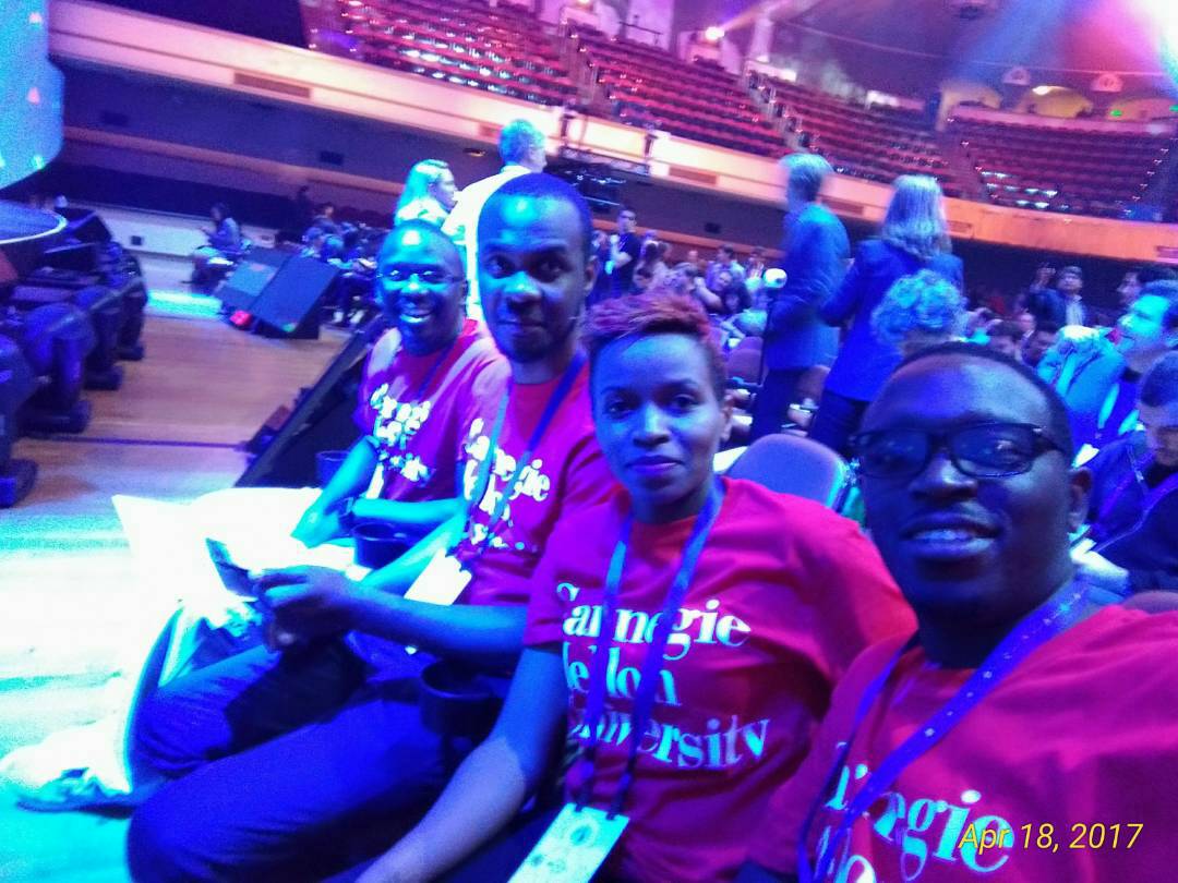 cmu_africa's tweet photo. Our #messengerchallenge winning teams live from @facebook #F8. https://t.co/NZAWUo8Vam