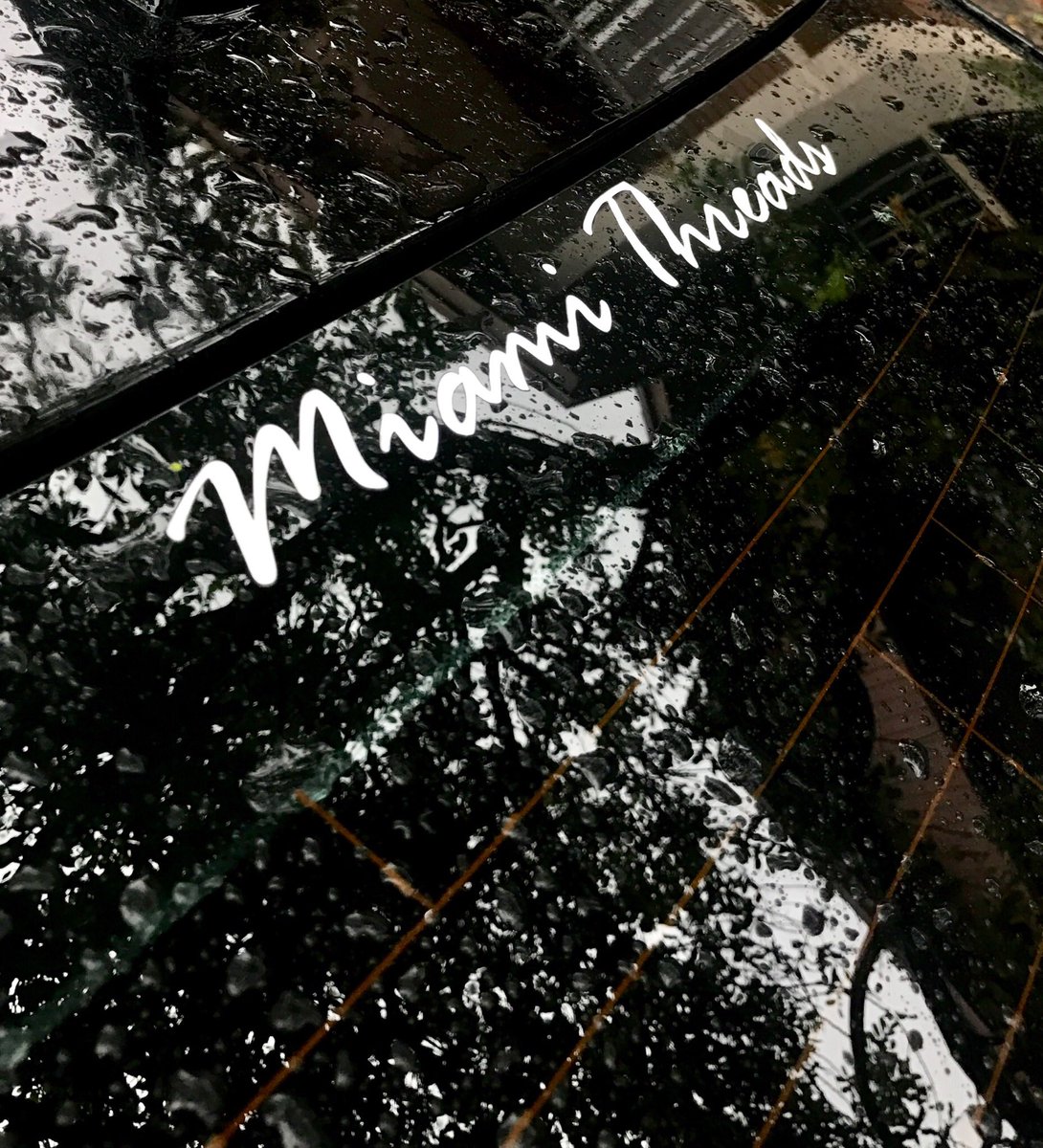 MIAMI__THREADS's tweet photo. Check out our new 12" Miami Threads Decal, on sale for $4 for a limited time only! Get them while you still can at https://t.co/QRiS2OzCoI! https://t.co/cMVorhUUHd
