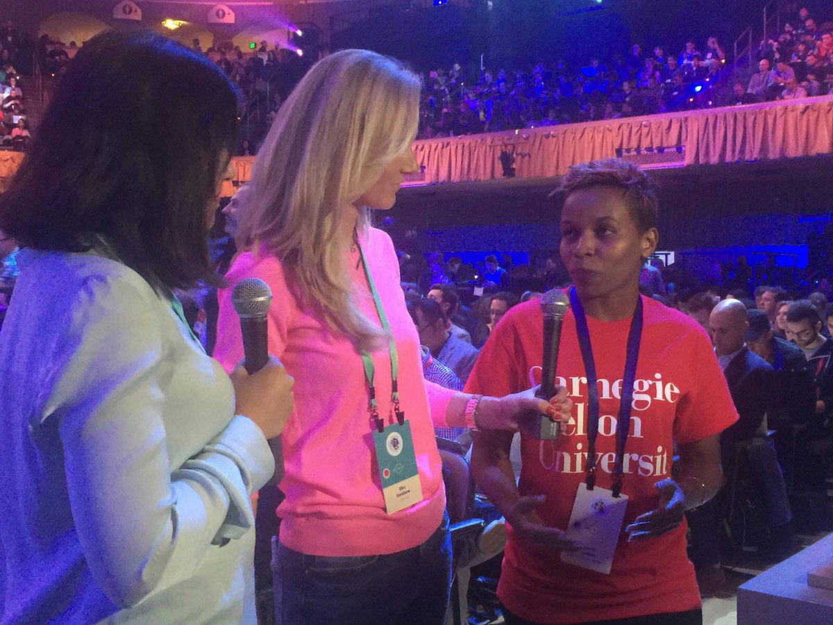 cmu_africa's tweet photo. #messengerchallenge winner Lenah Chacha being interviewed at @facebook #f8. #CMUAfrica https://t.co/CVELwnxsLb