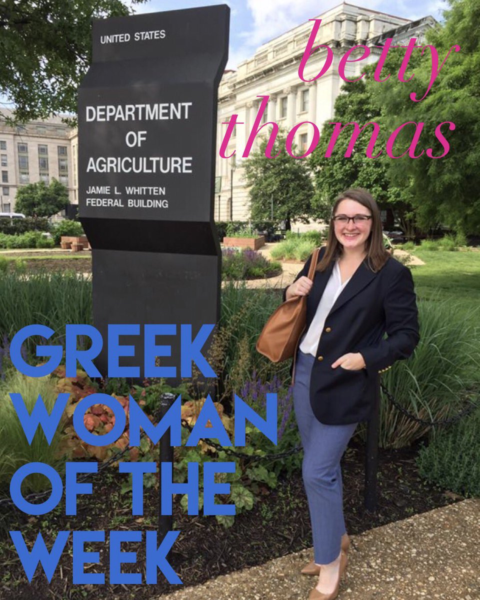 Our #GWOTW is Delta Gamma's Betty Thomas, who has been working hard over the past months for the upcoming She Should Run Mississippi event💙💗