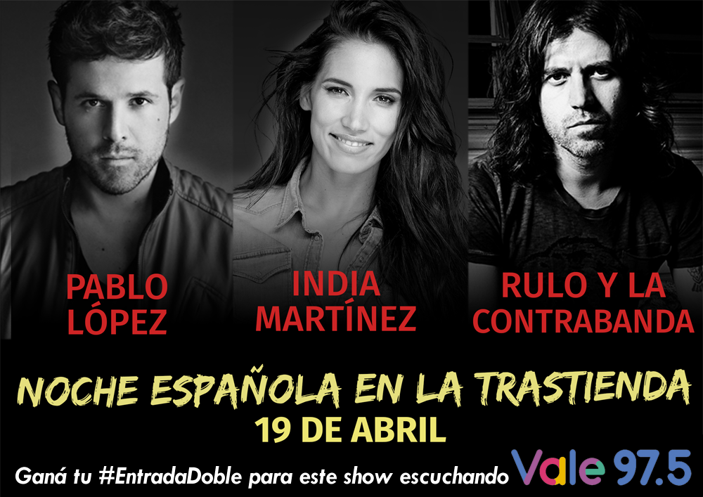 Entre las 15 y las 16 hs. podrás ganar tu #EntradaDoble para disfrutar de la #NocheEspañola 🇪🇸
¡¡Quedate!!
#YoEscuchoVale975