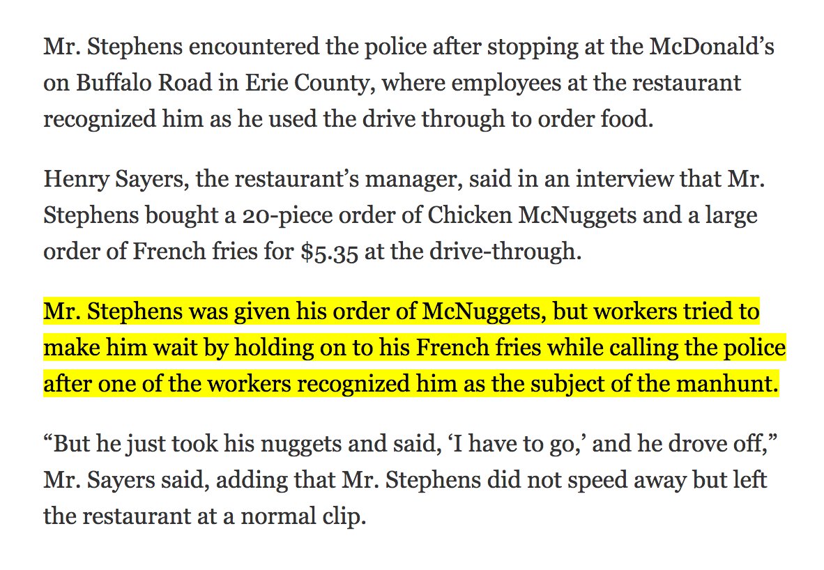 BraddJaffy's tweet photo. They tried to stall him by holding his fries! Brilliant. Give these people a raise and a round of applause. https://t.co/6SavHhsDMz https://t.co/Aoz1vsxOdJ