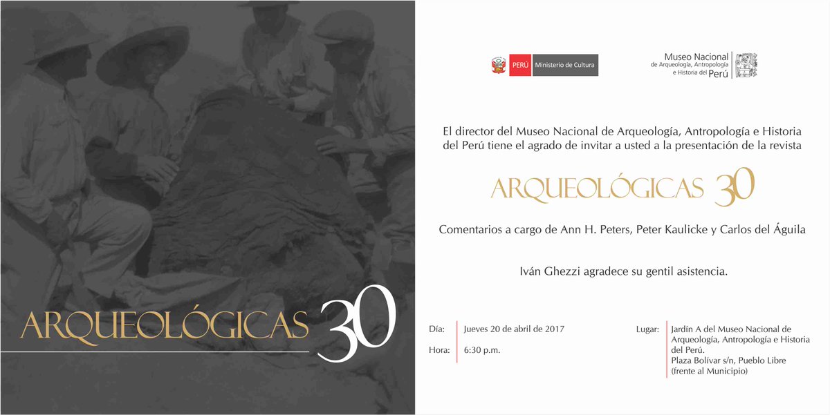 MNAAHP_Oficial's tweet photo. Este 20/4 conoce más sobre uno de los #fardosfunerarios encontrado por #Tello a través de los artículos de la nueva #revista #Arqueologicas. https://t.co/G4CB5kYQVX