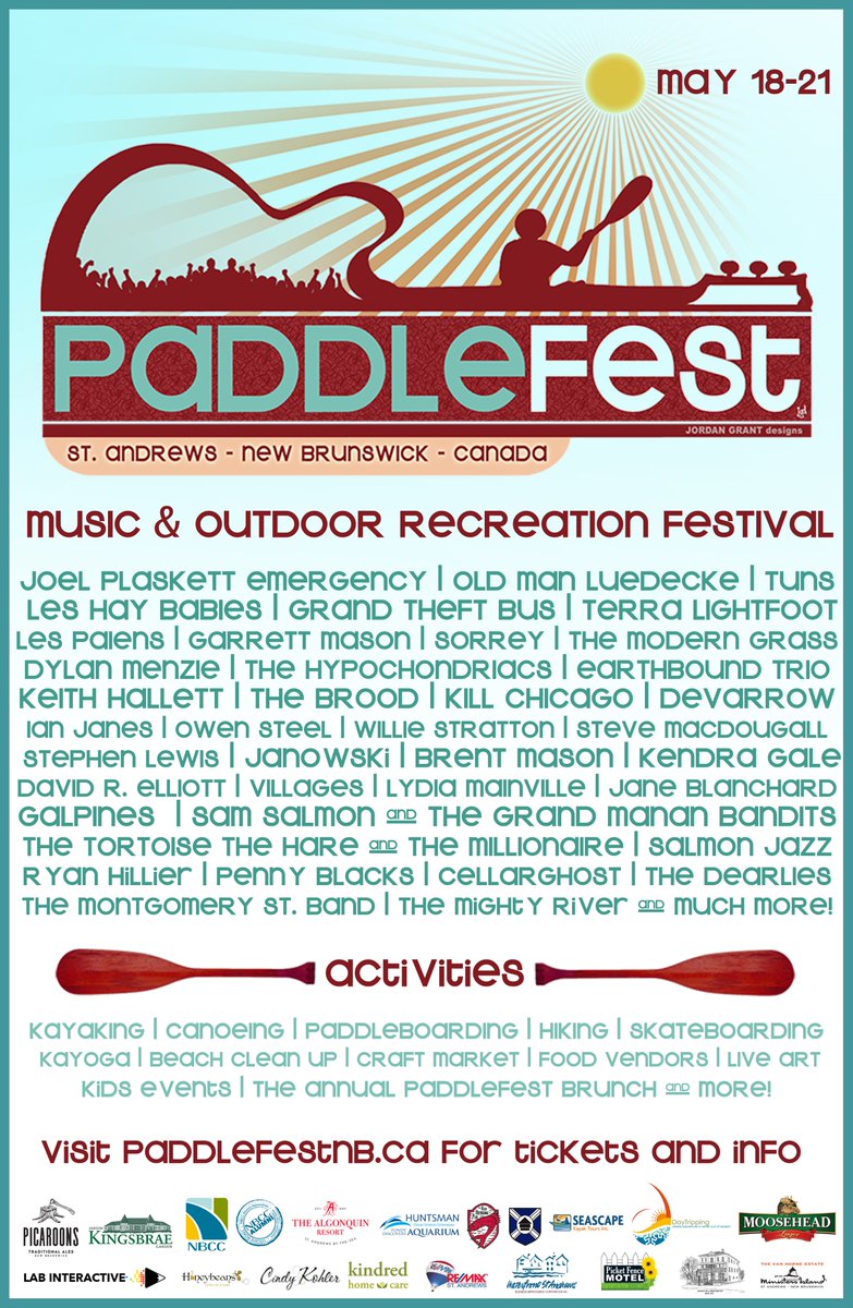 The #Paddlefest2017 poster is ready and will be up in windows near you soon! Thanks to the <a href="/LABinteractive_/">📸 Luke Bailey</a> for the design! @SeeStAndrewsNB