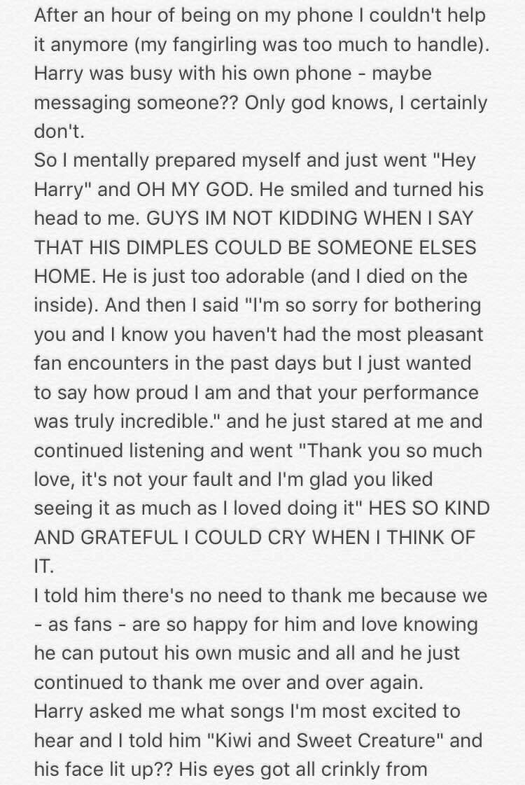 HSUpdating's tweet photo. 📲|| A fan talking about her experience sitting next to Harry on his flight from NYC to London recently. https://t.co/2YLoR9He7l