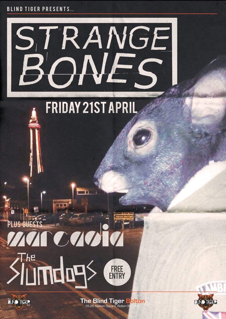 This Friday, ferocious Rock n Roll, free every gig with @STRANGEBONES <a href="/MarcadiaUK/">MARCADIA</a> <a href="/TheSlumdogs/">THE SLUMDOGS</a> #weal #blindtiger