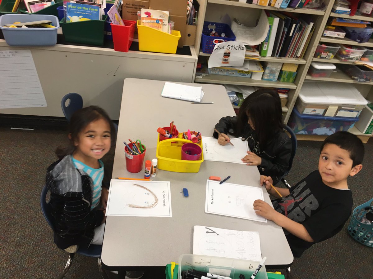 MsSermeno's tweet photo. Working on our self portraits!! Thank you again Mrs. N!! @RockinRoom14 https://t.co/slmCreFtGE
