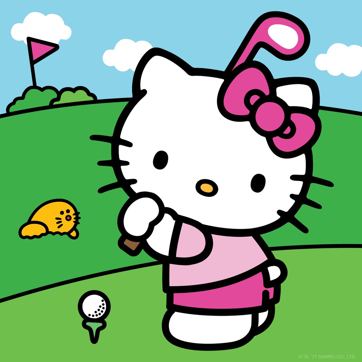 Image result for hello kitty plays golf