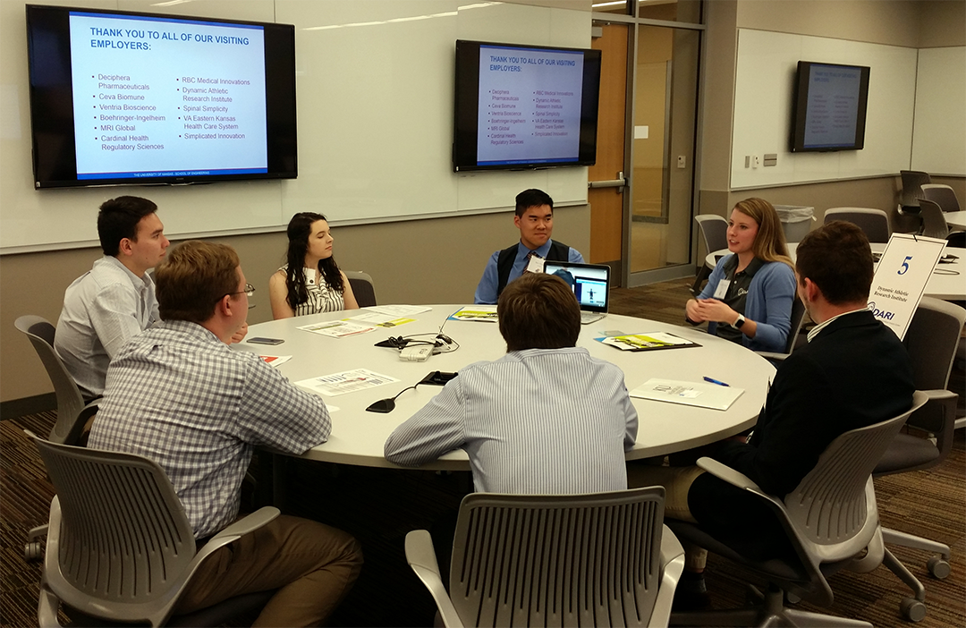 DARImotion's tweet photo. Last week Ben &amp; Jennifer talked with KU Bioengineering students about DARI at @ku_bioe's networking event. https://t.co/XSg9bWOlfW